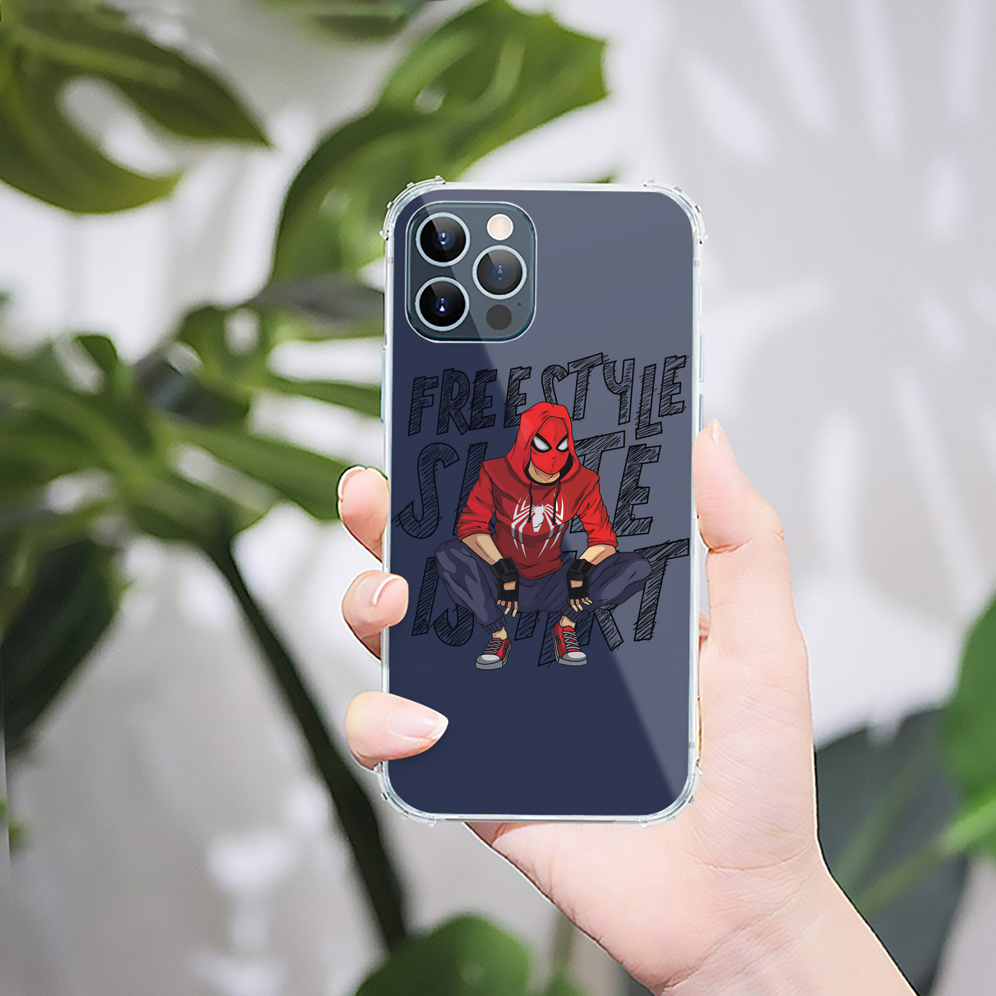 （画像用） Spider Man スパイダーマン 【iPhone 12シリーズ対応】透明スマホケース（クリアソフトケース）
